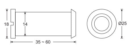 Mắt thần cửa đi 180 độ Yale V0401A ban ve mat than yale v0401a us3