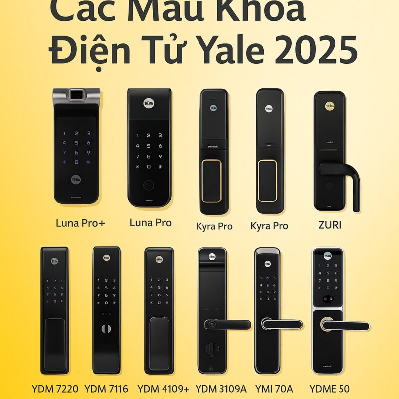 Các Mẫu Khóa Điện Tử Yale 2025 Các Mẫu Khóa Điện Tử Yale 2025
