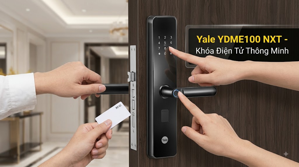 Video Hướng Dẫn Cài Đặt Khóa Vân Tay Yale YDME100 NxT Huong dan su dung khoa dien tu Yale ydme100